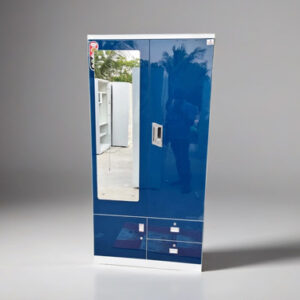 Century Premium 2-Door Steel Almirah with Mirror – Royal Blue Finish