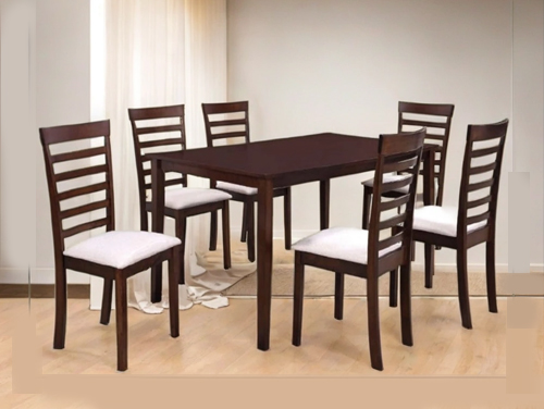 Furniture King 5-Seater Wooden Dining Table Set (1 Table + 4 Chairs) – Antique Brown Finish