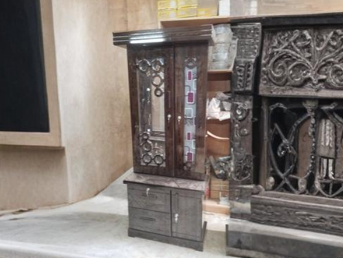 Premium Wooden Dressing Unit with Designer Mirror Panels & Storage Drawers